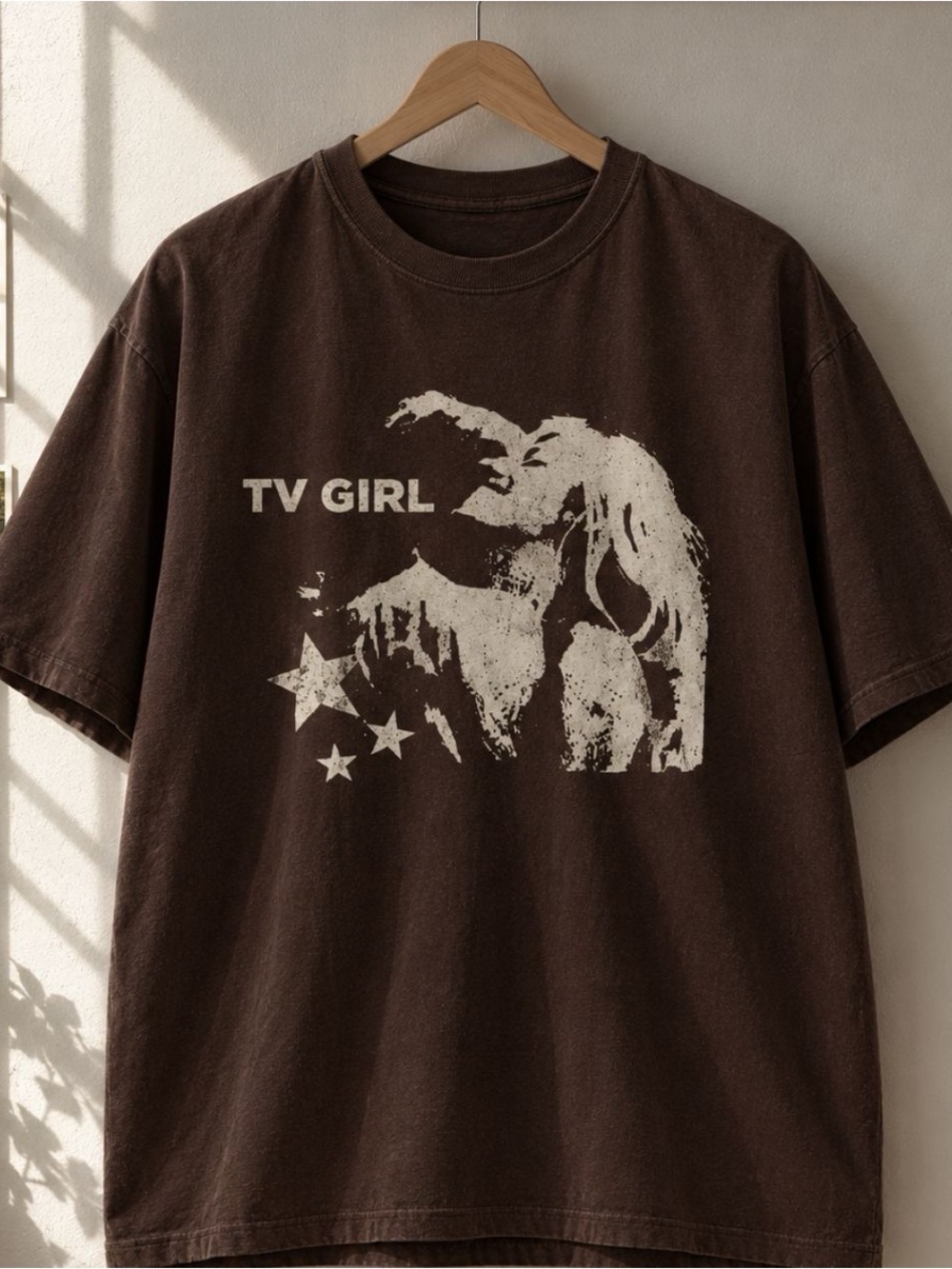 Gildan Brown TV Girl Graphic Short Sleeve Tee